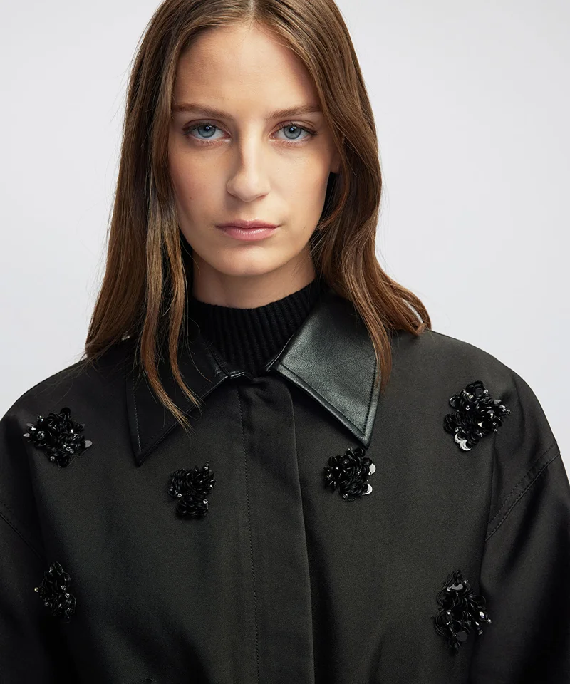 ابيكول Floral Embellished Coat